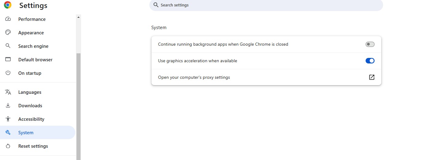 Настройки прокси в Google Chrome
